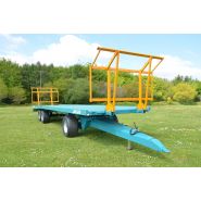 Remorque à plateau pour tracteur avec transfert de charge de 1,8 tonne