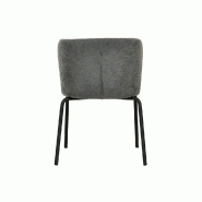 Break - Chaise empilable en tissu gris foncé_3