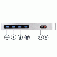 Station d'Accueil Double àÉcran 4K60Hz DisplayPort et HDMI - Dock USB-C et USB-A - Dock USB 3.0 pour_3