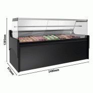 Vitrine réfrigérée avec service-arrière 248 x 98 cm et 2 réserves réfrigérées_3