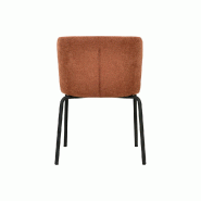 Break - Chaise empilable en tissu marron-rouge_3