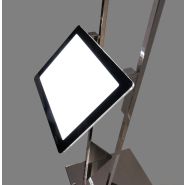 Porte Affiches Lumineux sur Totem - Structure en acier chromé 2,05 m - Formats A4 et A3 réversibles horizontal/vertical_3