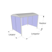 Abris 2 roues à toit arrondi pour vélos, motos et scooters - Série ATE - Sur mesure - Dimensions modulables et options personnalisables_3