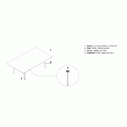 Table de réunion rectangulaire Ogi - MDD. - Argent Ral 9006, 240, Cacao_3