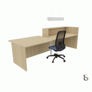 Banque d'accueil design avec accès PMR Z2 - Officity - 206, Droite, Chêne_3
