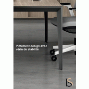 Bureau bench 2 personnes avec retour X5 - Officity. - 180, Anthracite, Orme_3