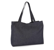 Grand sac shopping denim - Kimood - Réf: KI5229 - 70% coton recyclé / 30% polyester recyclé_3