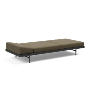 INNOVATION LIVING - Canapé design convertible Puri 195x80 cm en tissu Vivus Dusty Olive avec table en noyer_3