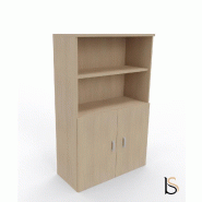 Armoire moyenne avec portes basses - Mobel Linea - 80, Chêne_3