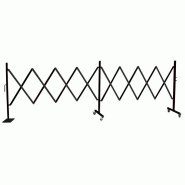 Barrière de sécurité extensible - Noir / Avec un pied fixe / 4000x450x1000_3
