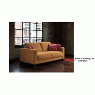 Canapé convertible PRODIGIO 140x195 - tissu microfibre rouge - pieds acier brun - fabrication italienne_3