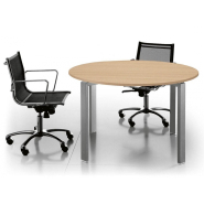 Table de réunion GLIDER - opératif avec brosse passe-câbles - design italien, structure solide en acier et finitions variées_3