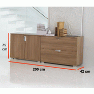 Armoire mixte avec classement pour dossiers suspendus - Mobel Linea - Blanc_3
