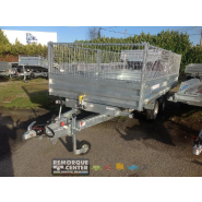 Benne Lider - PTAC 3500 Kg - 2 essieux freinés - Pompe électrique et manuelle - 400 x 190 x H35 cm - Référence PW1.2LUX_3