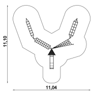 Parcours à cordes en acier inoxydable pour aire de jeux - Conforme EN1176 - Référence BT16134_3