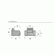 Fauteuil visiteur 1 place SF1 - Mobel Linea - Marron foncé_3