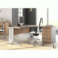 Bureau compact 90° Sigma - Mobel Linea - Argent Ral 9006, 160, Blanc, Droite_0