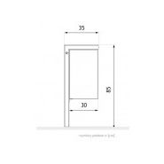 03.055.Sc - Poubelle Cubus moderne sur poteau - Zano - 52L - Acier inoxydable résistant_3