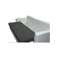 Canapé 3 places convertible JANUS - bi-matière prune et noir - lit 2 personnes 142x195 cm_3