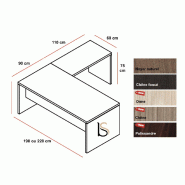 Bureau de direction style classique Lithos - Dellarovere - 190, Noyer_3