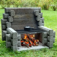 Foyer pique-nique à dossier - polyvalent pour barbecue et feux de plaisance, avec accessoires inclus_3