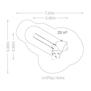 Structure multi-jeux 3 à 12 ans - Uniplay Notre 8061762 - Hags - Poteaux bois et panneaux HPL_3
