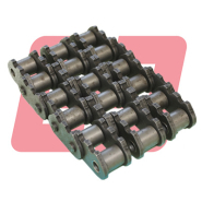 Chaîne à picots incliné pour manutention en scierie