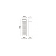 Borne d'éclairage extérieur solaire en aluminium dotées de la norme ip54 - simil h500- 3000 k- 810 lms_3