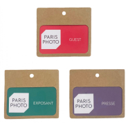 Porte-badge  naturel et recyclable  en carton horizontal - Reference : IDS36H-KRAFT_3