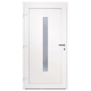 Vidaxl porte d'entrée blanc 108x208 cm pvc 3157078_3