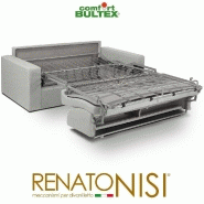 Canapé convertible express CRÉPUSCULE - Matelas Comfort BULTEX® 120cm - Revêtement polyuréthane blanc - Fabrication italienne_3