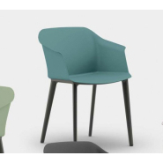 Lot de 4 fauteuils MIZA en polypropylène noir - Piétement 4 pieds - Référence 7980 FR125 - Certifié EN 16139:2013_3