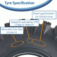 22x10.00-10 Slasher ATV Quad Tyre OBOR Race 47N E-Marked Road Legal WP02 6-ply_3