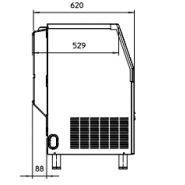 Af 80 AS - Machine à glace en grains - Scotsman - 70 kg/24h - Stockage 25 kg - Finition inox_3