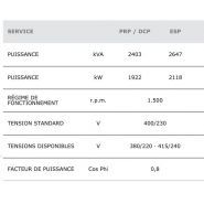 Gtw-2415 T5 - Groupe électrogène industriel triphasé 50 Hz 2403 kVA - Genelec - Moteur Mitsubishi_3