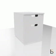 Caisson mobile TAK - Mobel Linea - Blanc, 2 tiroirs_4