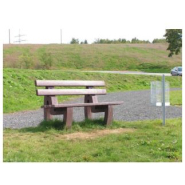 Banc urbain en plastique recyclé hanit - SUTTON - lames PREMIUM avec armature interne invisible - 3 largeurs disponibles_3