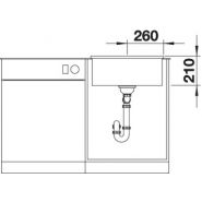 Blanco Attika XL 60 - Évier en inox avec cuve BLANCO CLARON XL - Système d'évacuation InFino - Largeur du meuble sous-évier : 60 cm_3