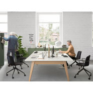 Bureau bench design et innovant pour espaces ouverts - PIGRECO avec finitions personnalisables et modularité_3