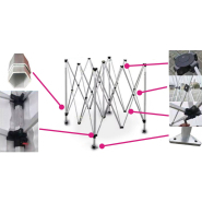 Tente pliante publicitaire personnalisée 4,5 x 3 m - structure en aluminium et toit personnalisable_3