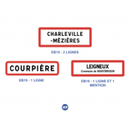 Panneau de localisation d'entrée agglomération EB10 - 1 ligne - Signalisation routière_3