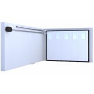 Porte de garage latérale - Eveno - Refoulement droit ou à 90° avec portillon intégré et design contemporain_3