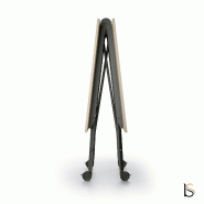 Table de réunion pliante Serenity -  QUADRIFOGLIO - 240, Anthracite, Béton_3