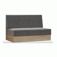 Armoire lit escamotable DYNAMO SOFA - Canapé chêne microfibre gris - Couchage 160x200 cm avec sommier à lattes_3