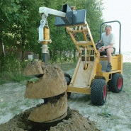 Tarière hydraulique KM 250 - diamètre 10 cm à 80 cm - compatible Knikmops et Rollmops_3