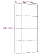 Vidaxl porte coulissante verre esg et aluminium 102,5x205 cm blanc 151688_3