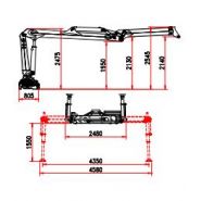R 150 ms1 grue auxiliaire - bob spa - capacité de levage 150 kNm - extension hydraulique 7,60 m_3