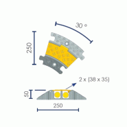 Angle pour passe-câbles à capot - 6 x (25x34)_3