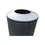 Poubelle publique pour collectivités - Acier galvanisé - Contenance 105L - Design robuste - Nombreux RAL disponibles_4