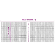Vidaxl clôture de jardin 1000x80 cm roseau 365759_3